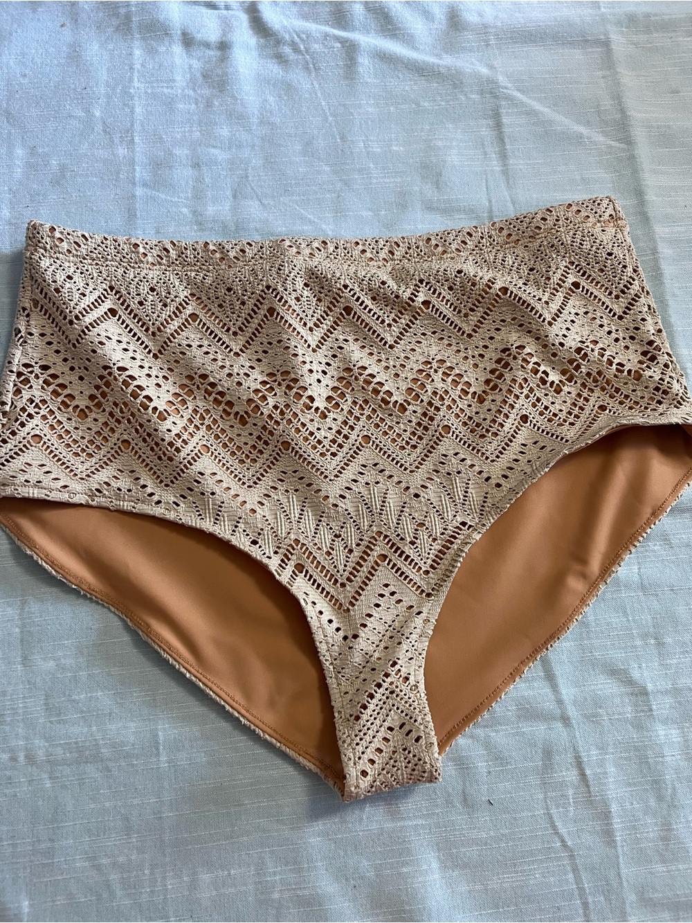 Free People Free est Billie Crochet High-Waist Bikini Bottoms/ Sand Large